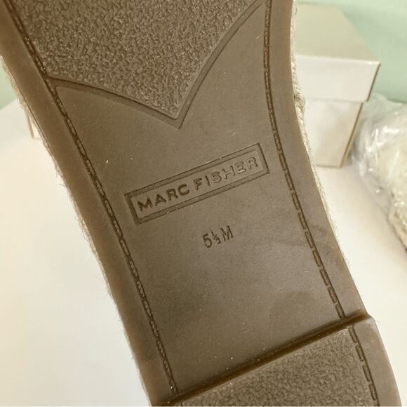 Marc Fisher Women's Slip On Espadrille Leather Beaded Rope Loafers Size 5.5 NIB - Picture 9 of 13